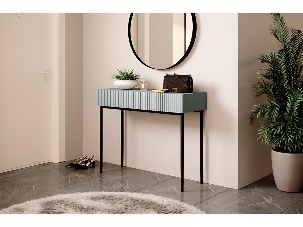 Kasha - Console Table 2 Drawers - Black Legs