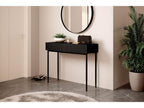 Kasha - Console Table 2 Drawers - Black Legs