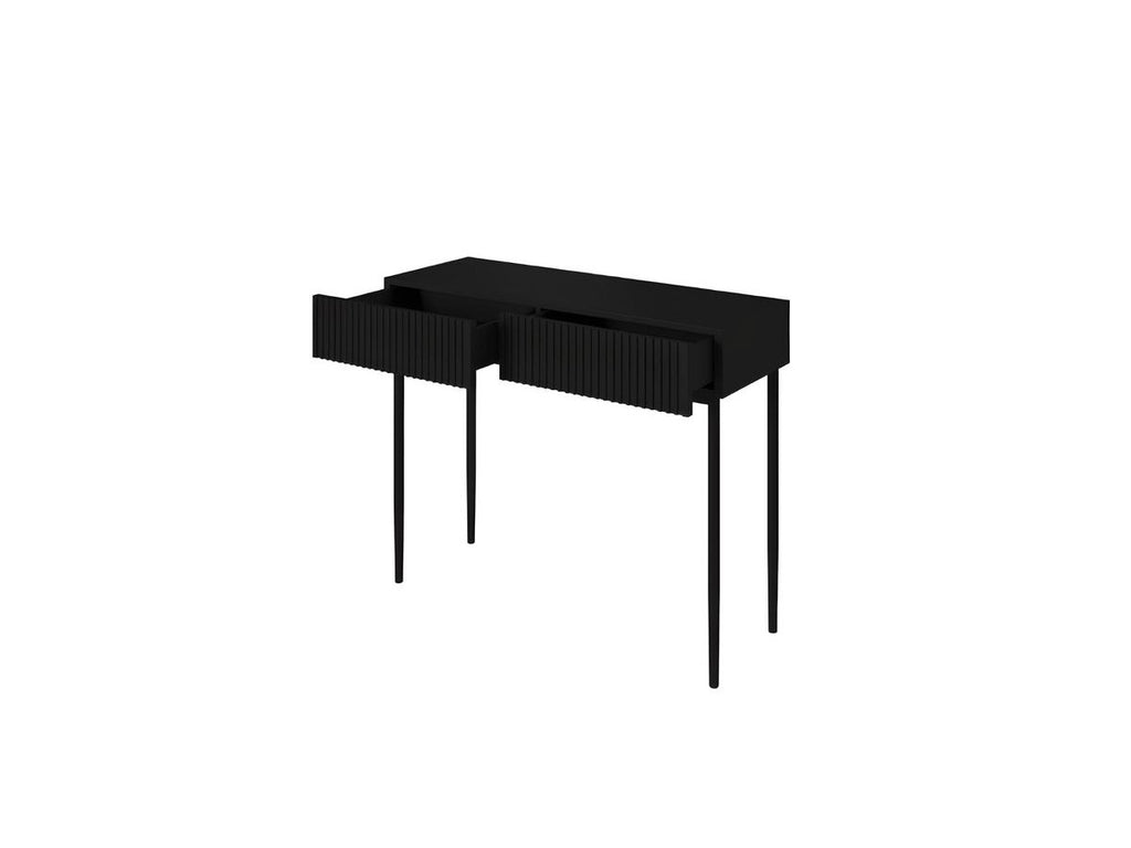 Kasha - Console Table 2 Drawers - Black Legs