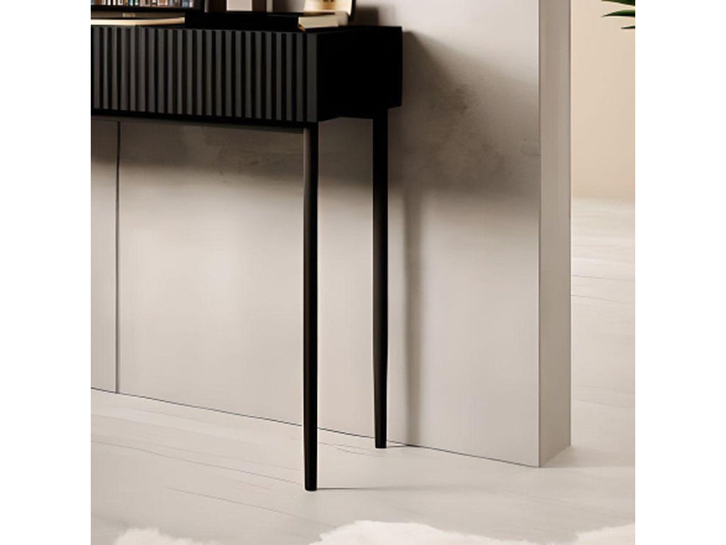Kasha - Console Table 2 Drawers - Black Legs