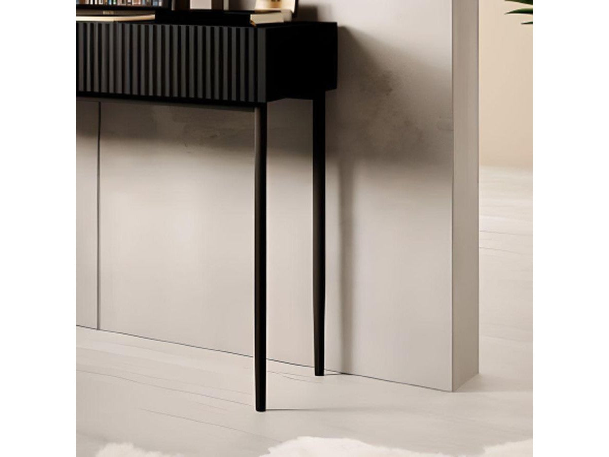 Kasha - Console Table 2 Drawers - Black Legs