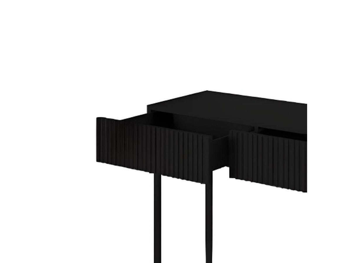 Kasha - Console Table 2 Drawers - Black Legs