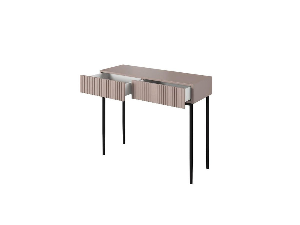 Kasha - Console Table 2 Drawers - Black Legs