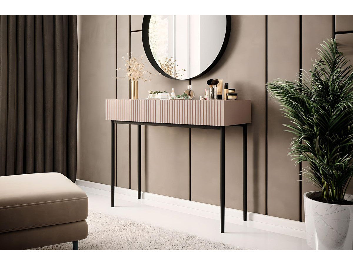 Kasha - Console Table 2 Drawers - Black Legs