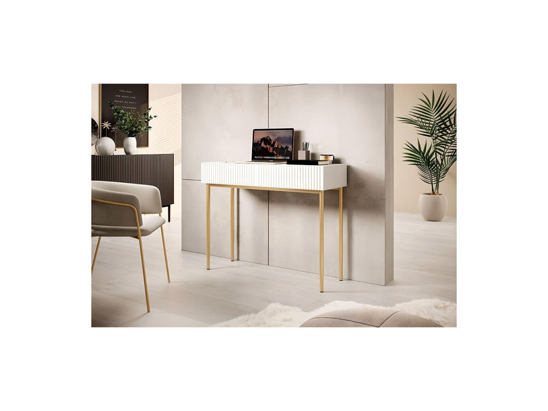 Console 2 Tiroirs - Kasha - Pieds Or