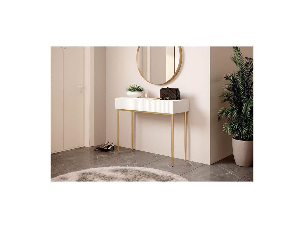 Kasha - 2-Drawer Console Table - Gold Legs