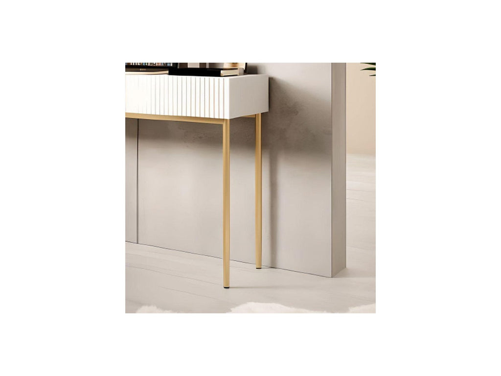 Kasha - 2-Drawer Console Table - Gold Legs
