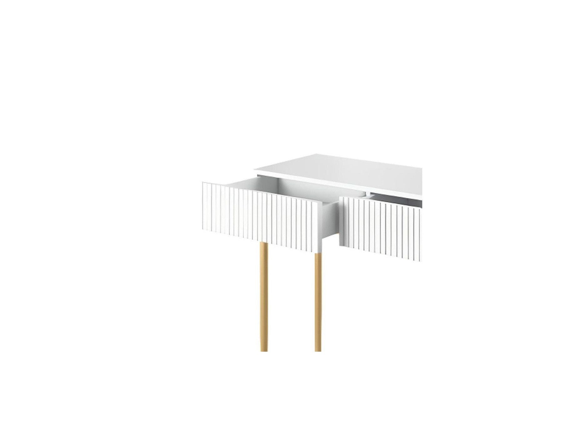 Kasha - 2-Drawer Console Table - Gold Legs