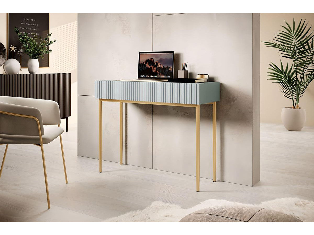 Kasha - 2-Drawer Console Table - Gold Legs