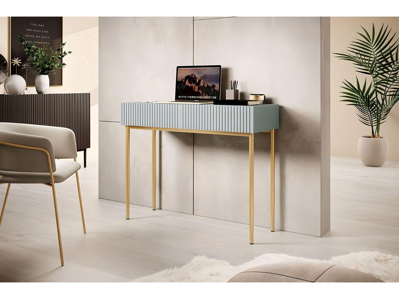 Kasha - 2 Drawer Console - Gold Feet