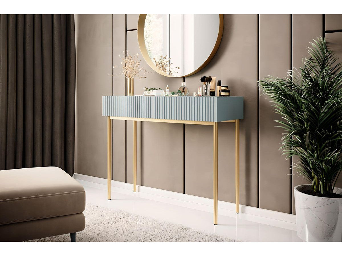 Kasha - 2-Drawer Console Table - Gold Legs