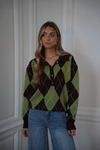 Pull Losanges Solan - Vert