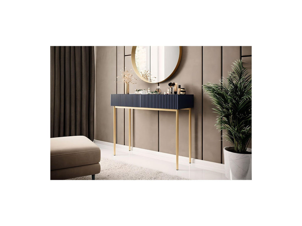 Kasha - 2-Drawer Console Table - Gold Legs