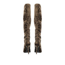 Bottes - Saint Laurent Talia Velvet  - Brown