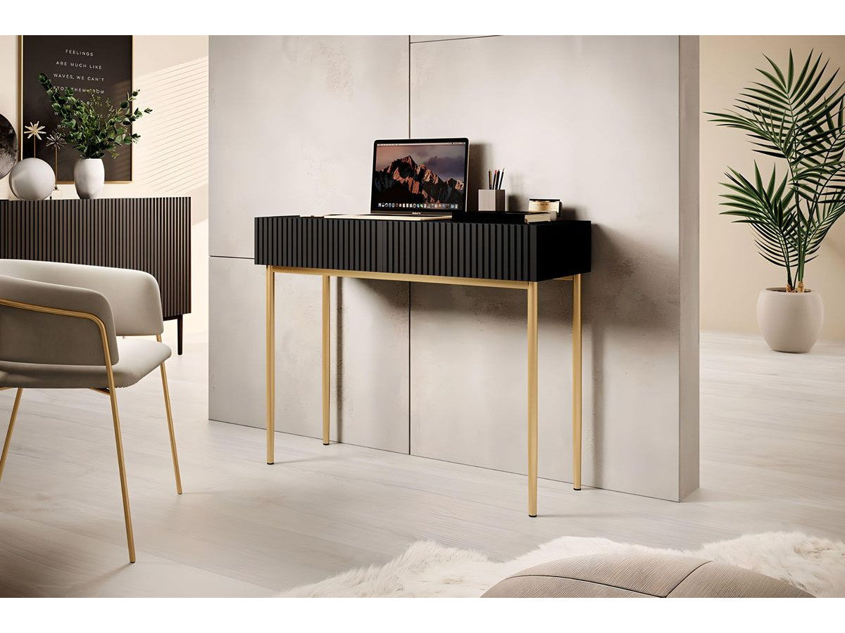 Kasha - 2-Drawer Console Table - Gold Legs