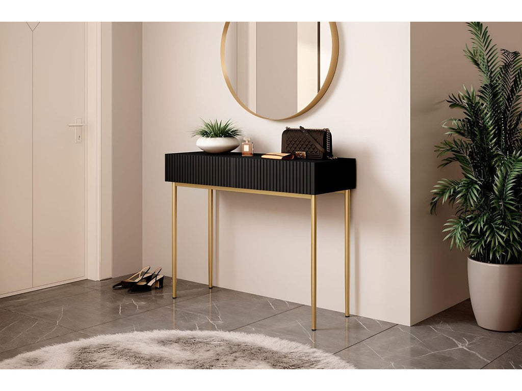 Kasha - 2-Drawer Console Table - Gold Legs