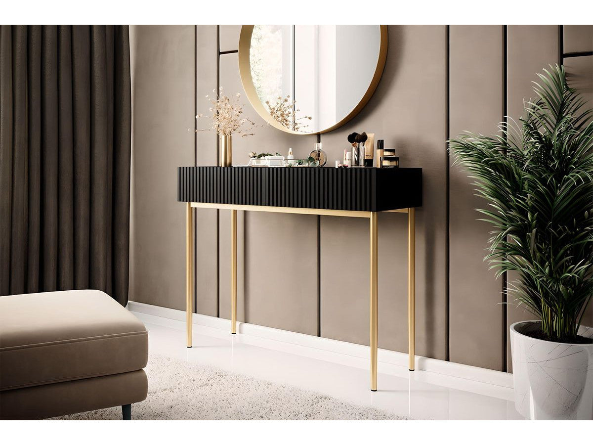 Kasha - 2-Drawer Console Table - Gold Legs