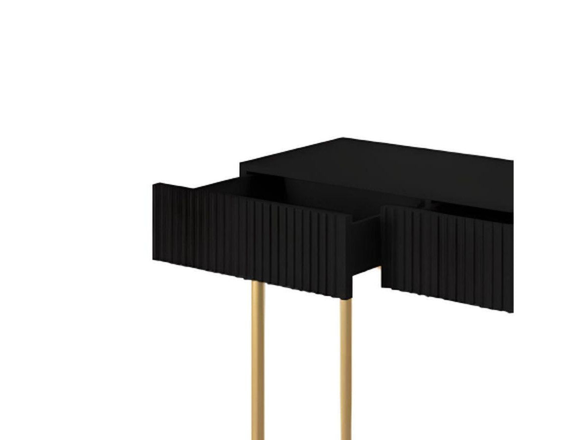 Kasha - 2-Drawer Console Table - Gold Legs