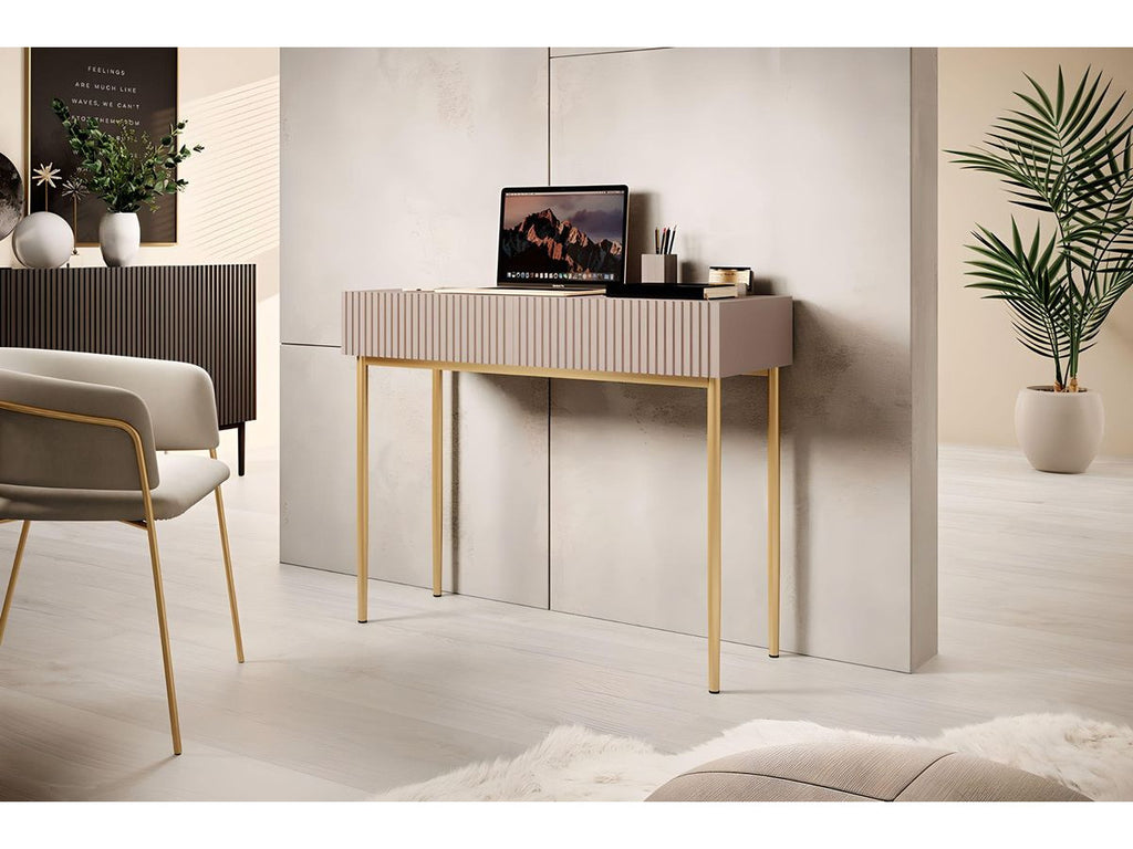 Kasha - 2-Drawer Console Table - Gold Legs