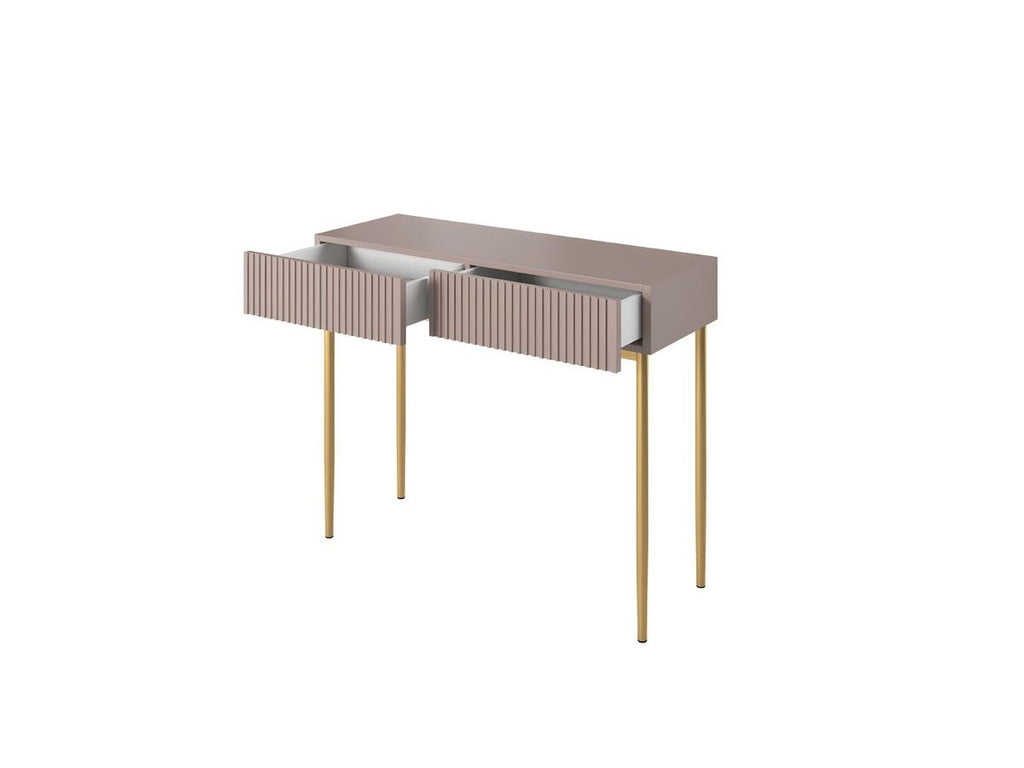 Kasha - 2-Drawer Console Table - Gold Legs