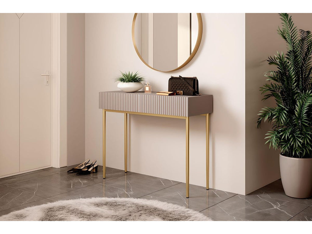 Kasha - 2-Drawer Console Table - Gold Legs