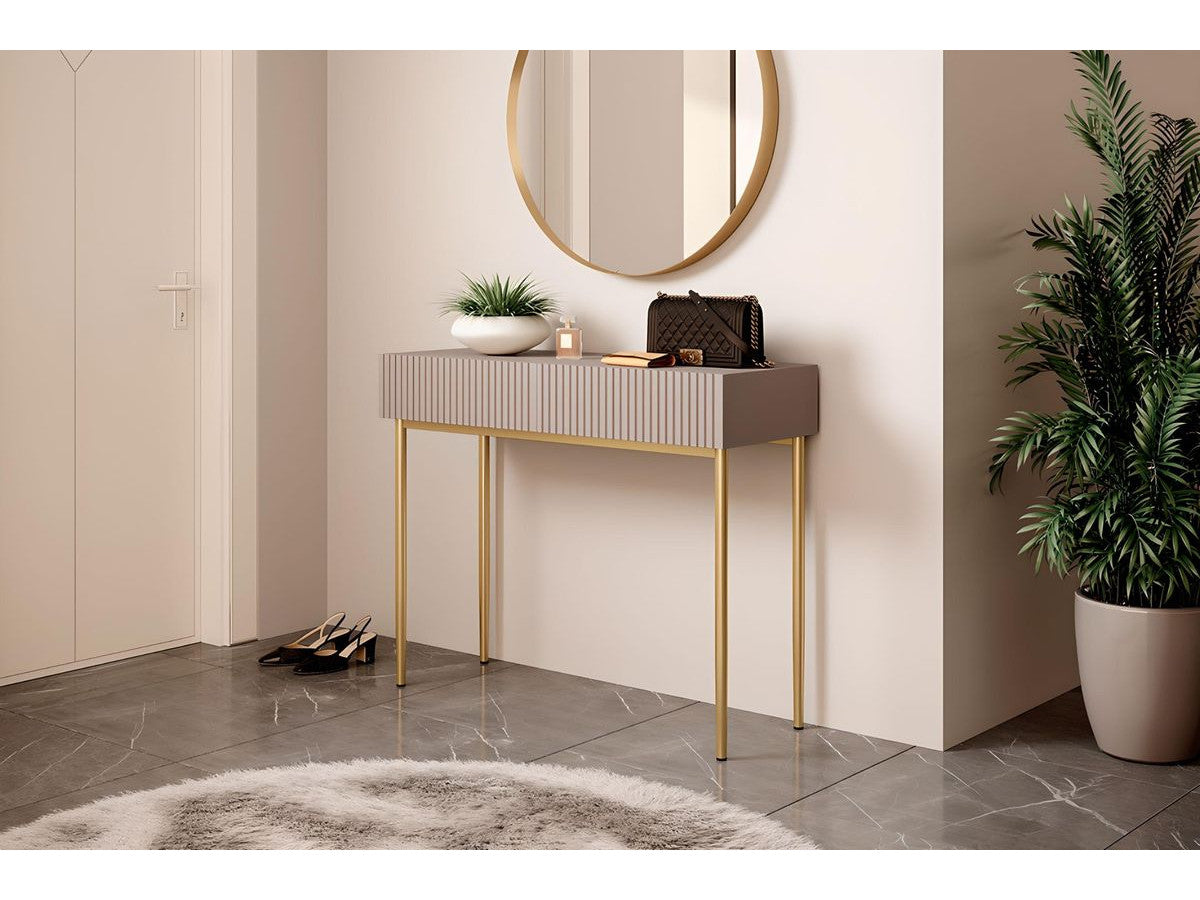 Kasha - 2-Drawer Console Table - Gold Legs