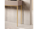 Kasha - 2 Drawer Console - Gold Feet
