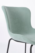 Junzo Rib - Dining Chair - Fabric - Light Green