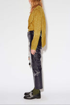 WHITE JACQUARD OLIVE BLOUSE