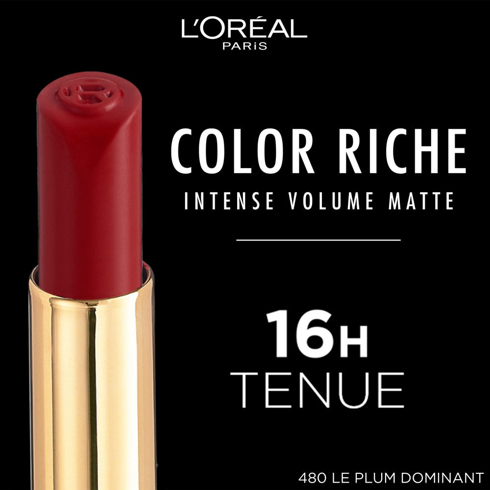 Barra de labios Color Riche Volumen Intenso Mate 480 Le Plum Dominant
