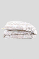 Housse De Couette - En Percale De Coton Bio - Chics Carreaux Rouilles