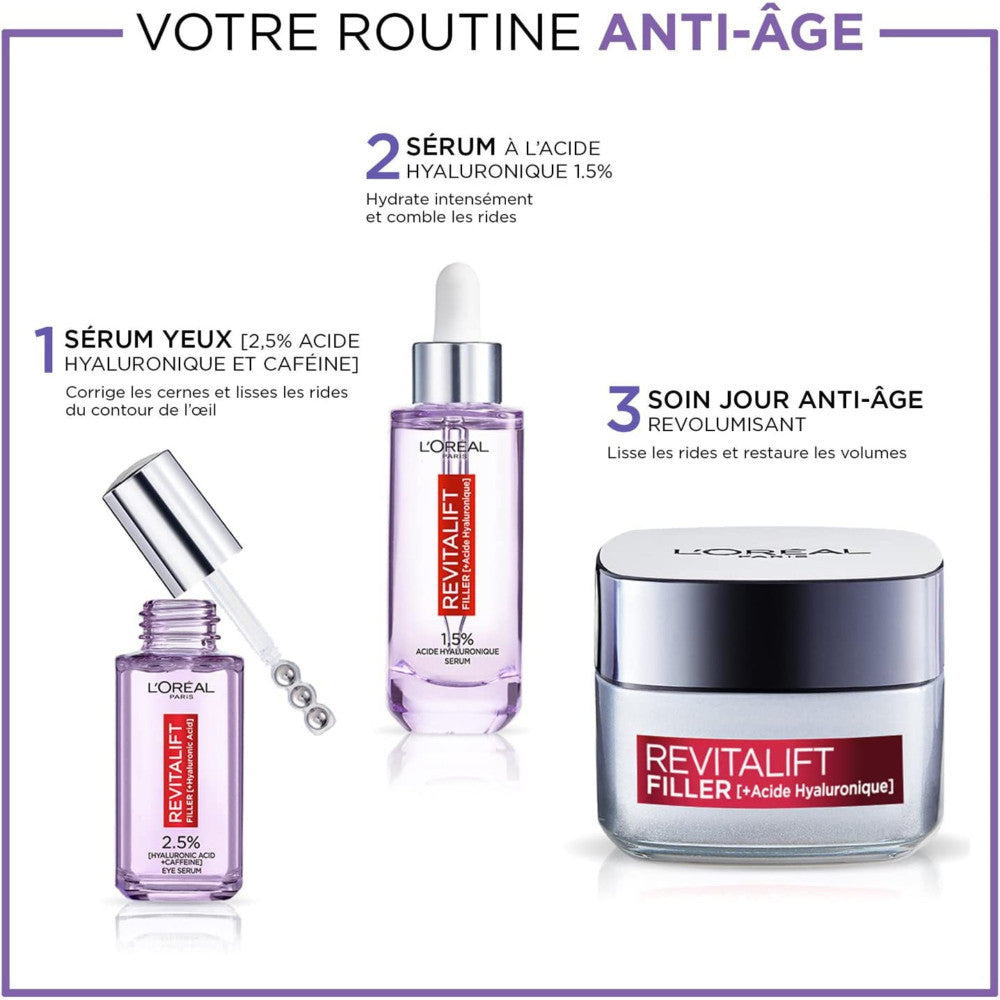 Revitalift Filler Sérum de Ojos con Ácido Hialurónico y Cafeína