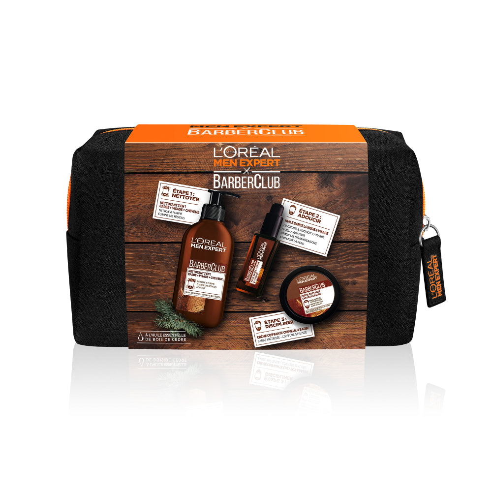 L'Oréal Men Expert Barber Club Rutina de cuidado de barba y rostro - 3 productos