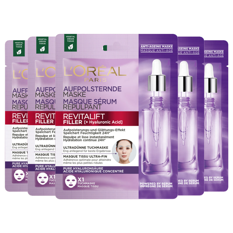 Revitalift Filler Coffret Masque Tissu Repulpant - 5 Masques