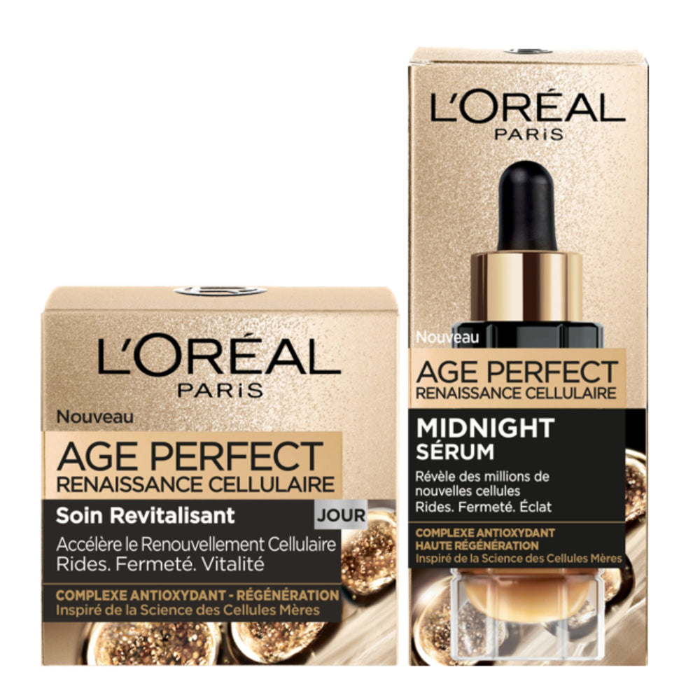 Age Perfect Cellular Renaissance - Suero de noche dúo para el cuidado de día y medianoche