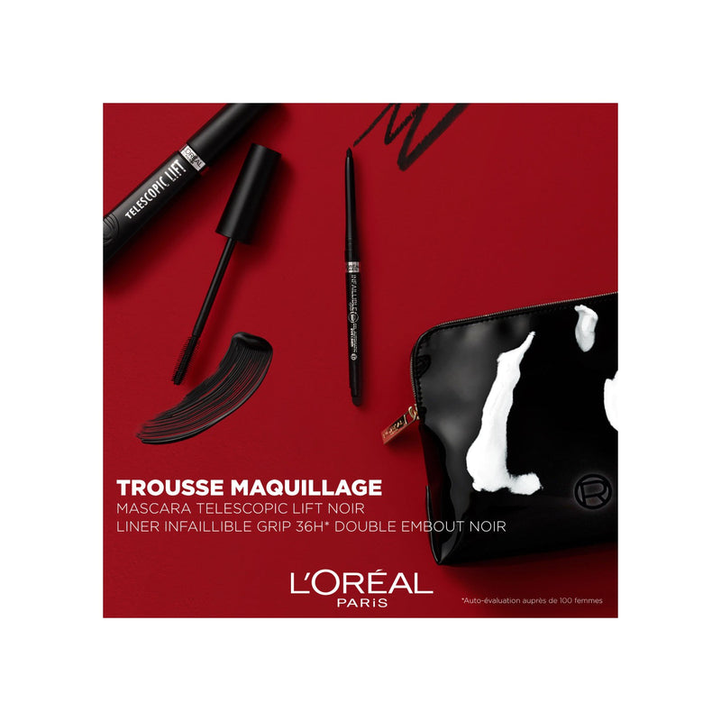 Trousse Duo Mascara Telescopic Lift Noir + Infaillible 36H Grip Liner