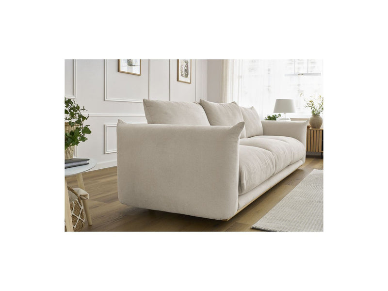 Canapé Droit Fixe 3 Places - Ernest - Tissu Lisse