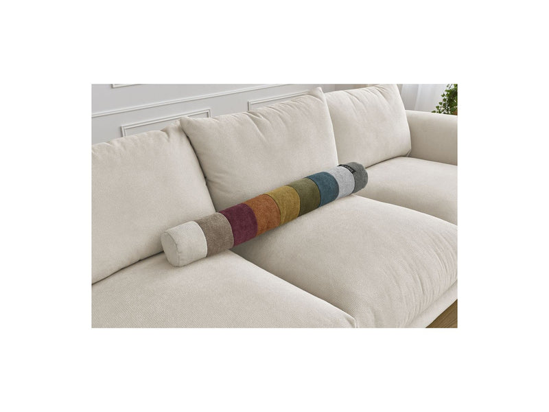 Canapé Droit Fixe 3 Places - Ernest - Tissu Lisse