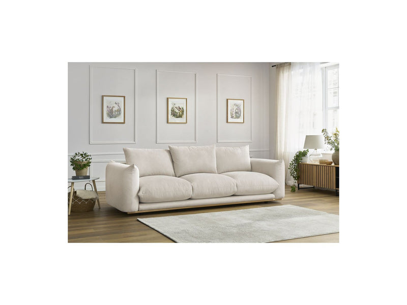 Canapé Droit Fixe 3 Places - Ernest - Tissu Lisse