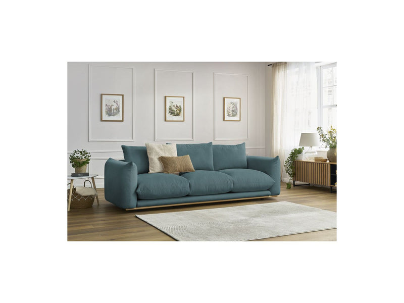 Canapé Droit Fixe 3 Places - Ernest - Tissu Lisse