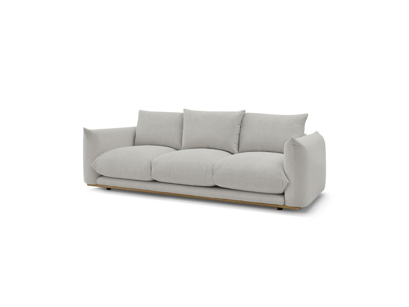 Canapé Droit Fixe 3 Places - Ernest - Tissu Lisse