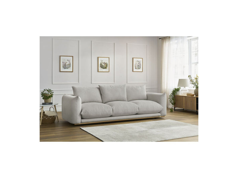 Canapé Droit Fixe 3 Places - Ernest - Tissu Lisse