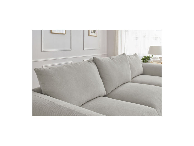 Canapé Droit Fixe 3 Places - Ernest - Tissu Lisse