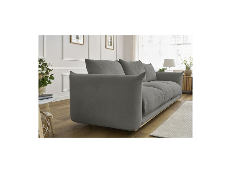 Canapé Droit Fixe 3 Places - Ernest - Tissu Lisse