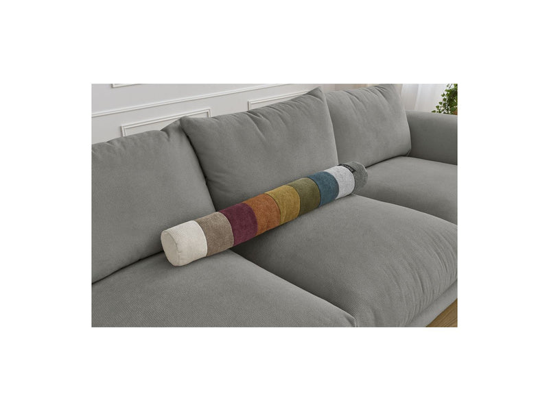 Canapé Droit Fixe 3 Places - Ernest - Tissu Lisse