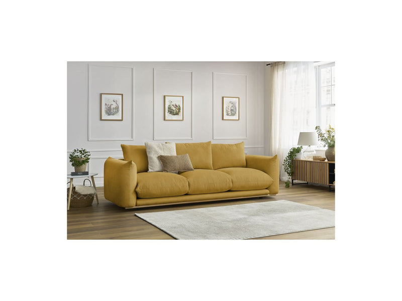 Canapé Droit Fixe 3 Places - Ernest - Tissu Lisse