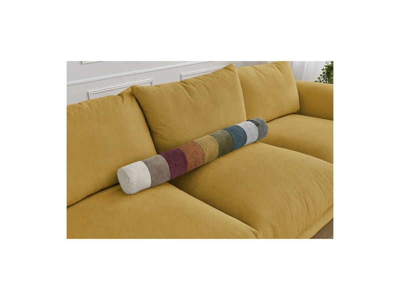 Canapé Droit Fixe 3 Places - Ernest - Tissu Lisse