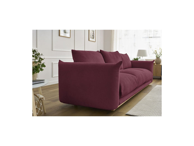 Canapé Droit Fixe 3 Places - Ernest - Tissu Lisse