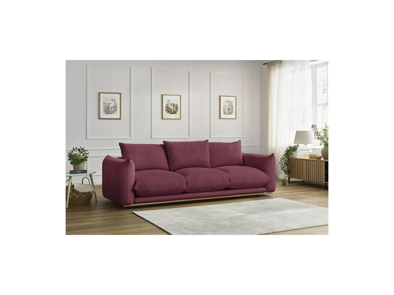 Canapé Droit Fixe 3 Places - Ernest - Tissu Lisse