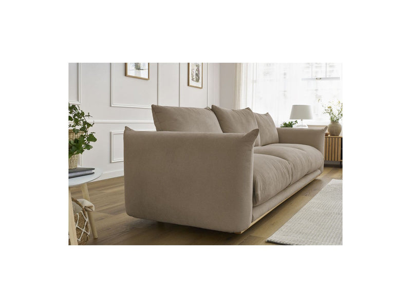 Canapé Droit Fixe 3 Places - Ernest - Tissu Lisse